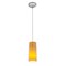 Access Lighting Glassn Glass Cylinder, LED Pendant, Brushed Steel Finish, Clear Amber Glass 28033-3C-BS/CLAM - alternate 1